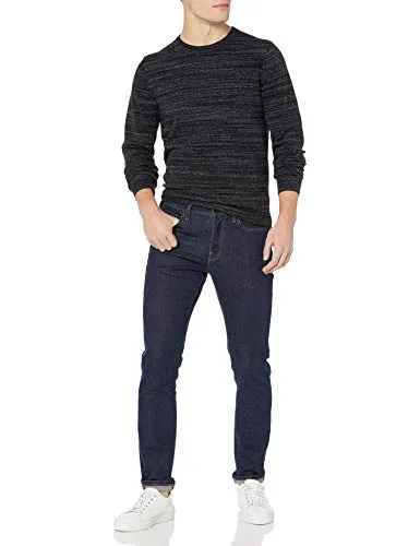 Amazon Brand - Goodthreads Men's Soft Cotton Crewneck Summer Sweater, Black, X-Large