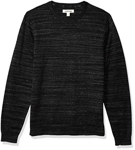 Amazon Brand - Goodthreads Men's Soft Cotton Crewneck Summer Sweater, Black, X-Large
