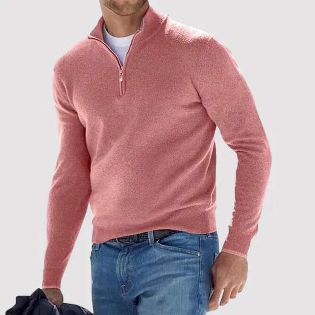 Ancien | Cashmere Men's Half Zip Sweater