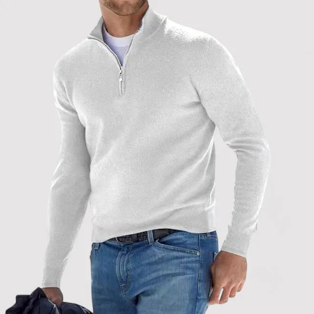 Ancien | Cashmere Men's Half Zip Sweater