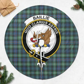 Baillie Ancient Tartan Christmas Tree Skirt with Family Crest