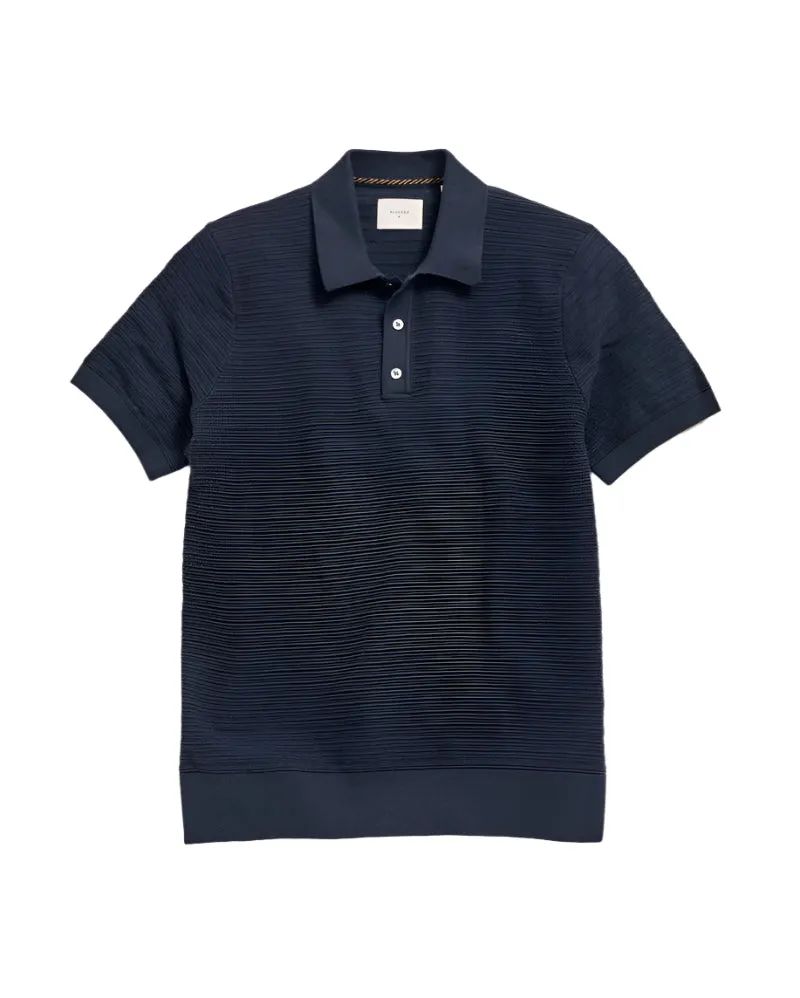 Billy Reid Lachlan Links Polo - Carbon Blue
