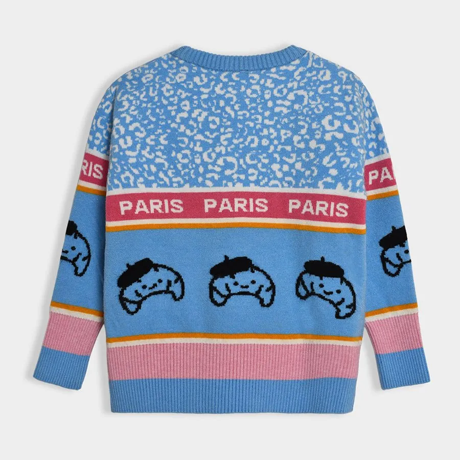 Bonjour Fuzzy Sweater & Skirt Set