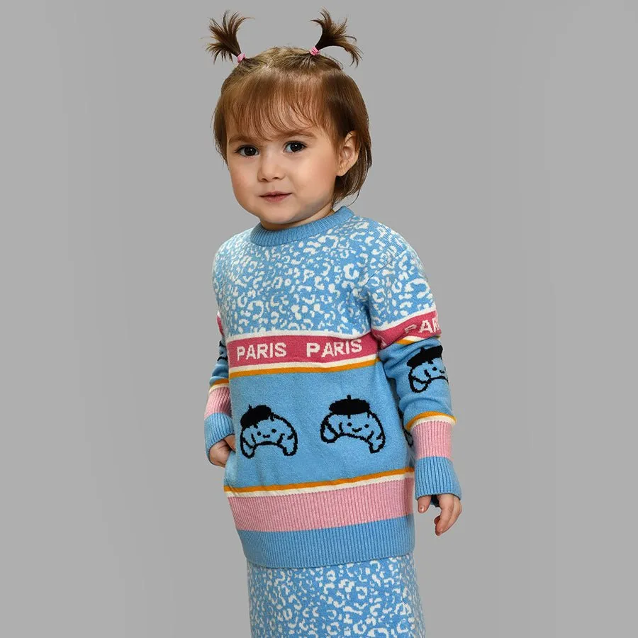Bonjour Fuzzy Sweater & Skirt Set