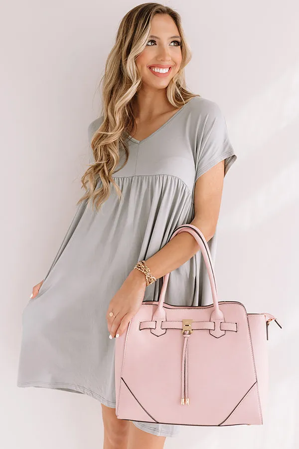 Dunes And Daydreams Babydoll Dress In Grey