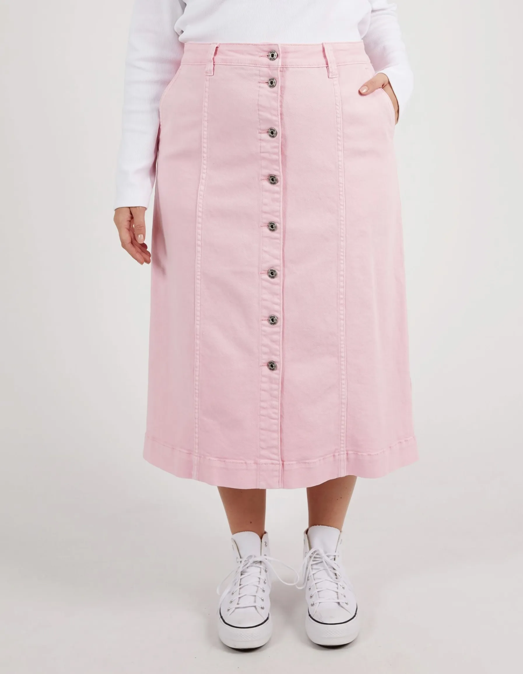 Elm Lifestyle Florence Button Thru Skirt