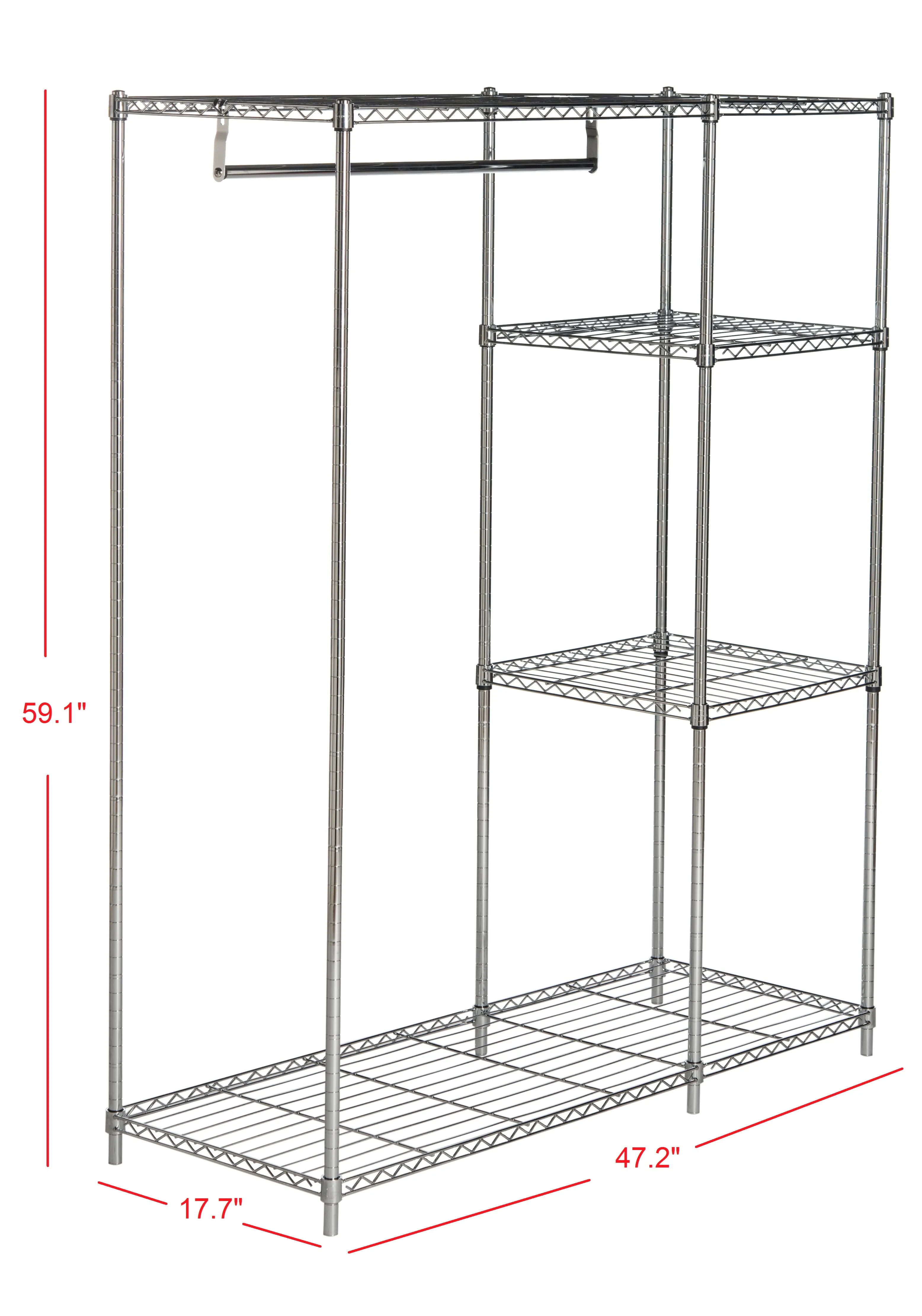 Evergleam 59" Adjustable Wardrobe Rack
