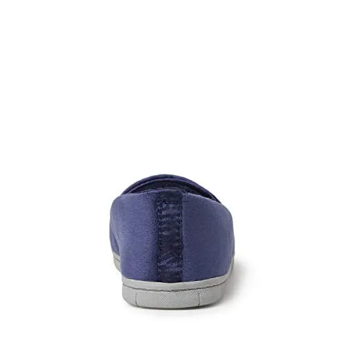 EZ Feet Women's Comfy Cozy Velour Closed Back Indoor/Outdoor Slipper (13-14, Peacoat)