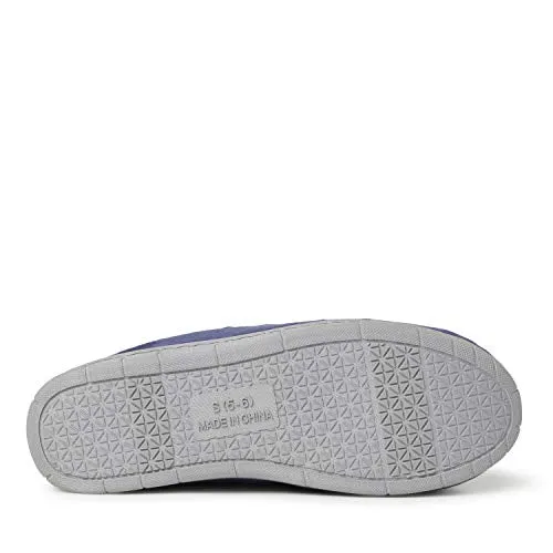 EZ Feet Women's Comfy Cozy Velour Closed Back Indoor/Outdoor Slipper (13-14, Peacoat)