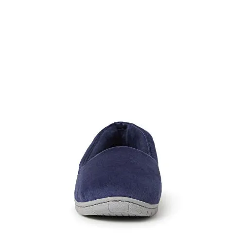 EZ Feet Women's Comfy Cozy Velour Closed Back Indoor/Outdoor Slipper (13-14, Peacoat)