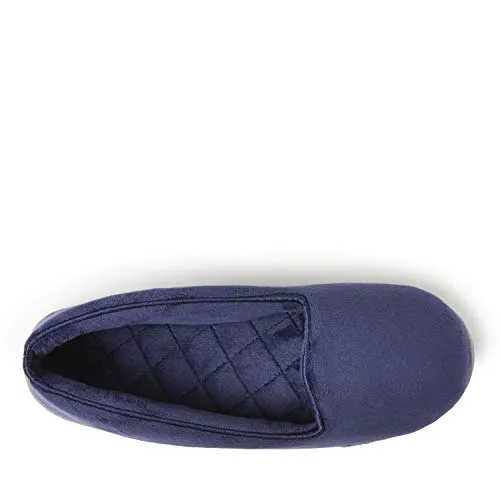 EZ Feet Women's Comfy Cozy Velour Closed Back Indoor/Outdoor Slipper (13-14, Peacoat)