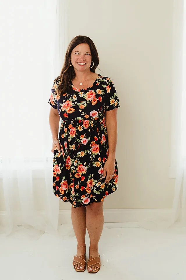 Fit and Flare Babydoll Midi Dress
