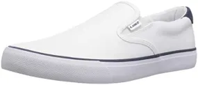 Lugz Men's Clipper Classic Slip-on Fashion Sneaker, White/Peacoat Blue, 15