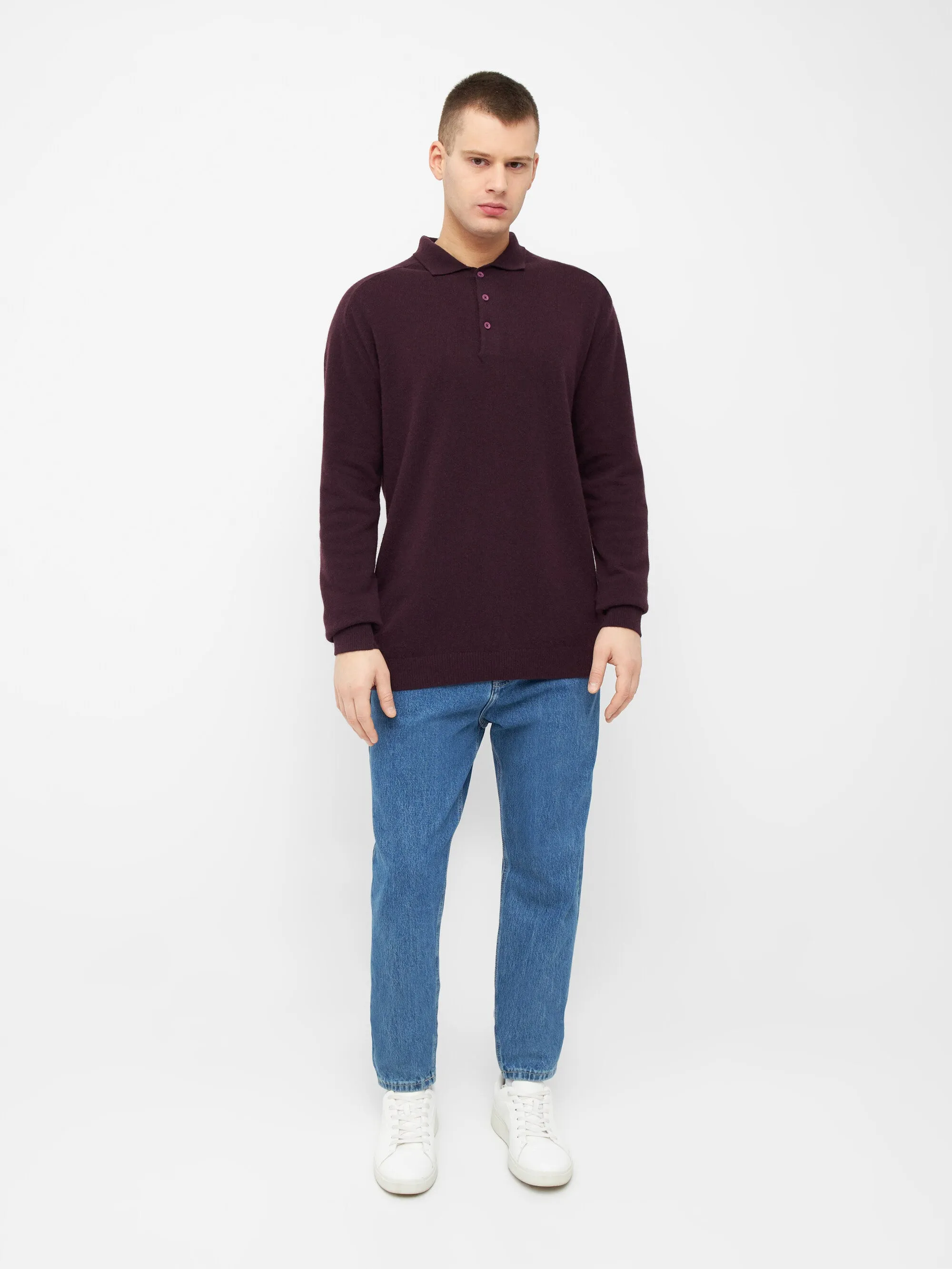 Polo wool knit - Deep Mahogany