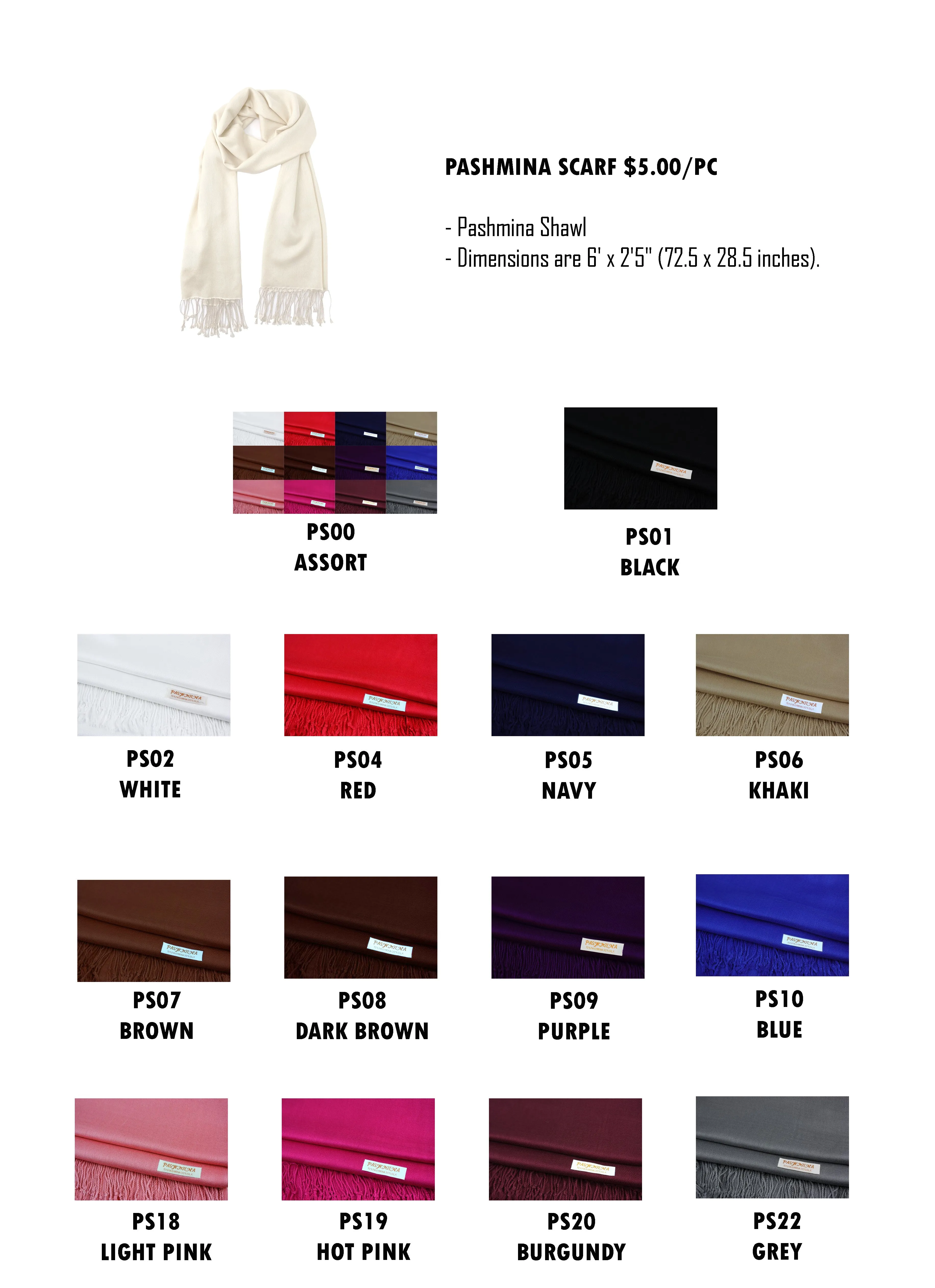 PS PASHMINA SCARF