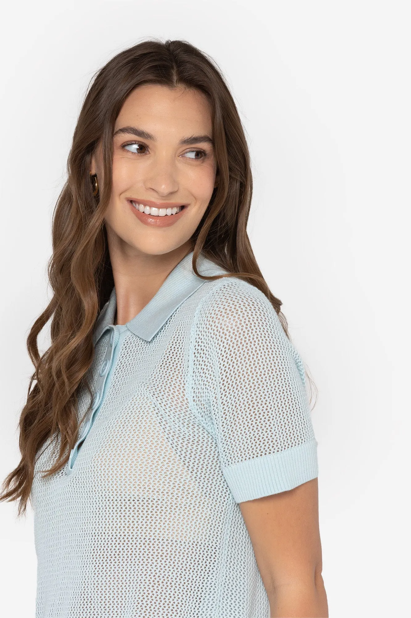 Short-Sleeve Sweater Polo