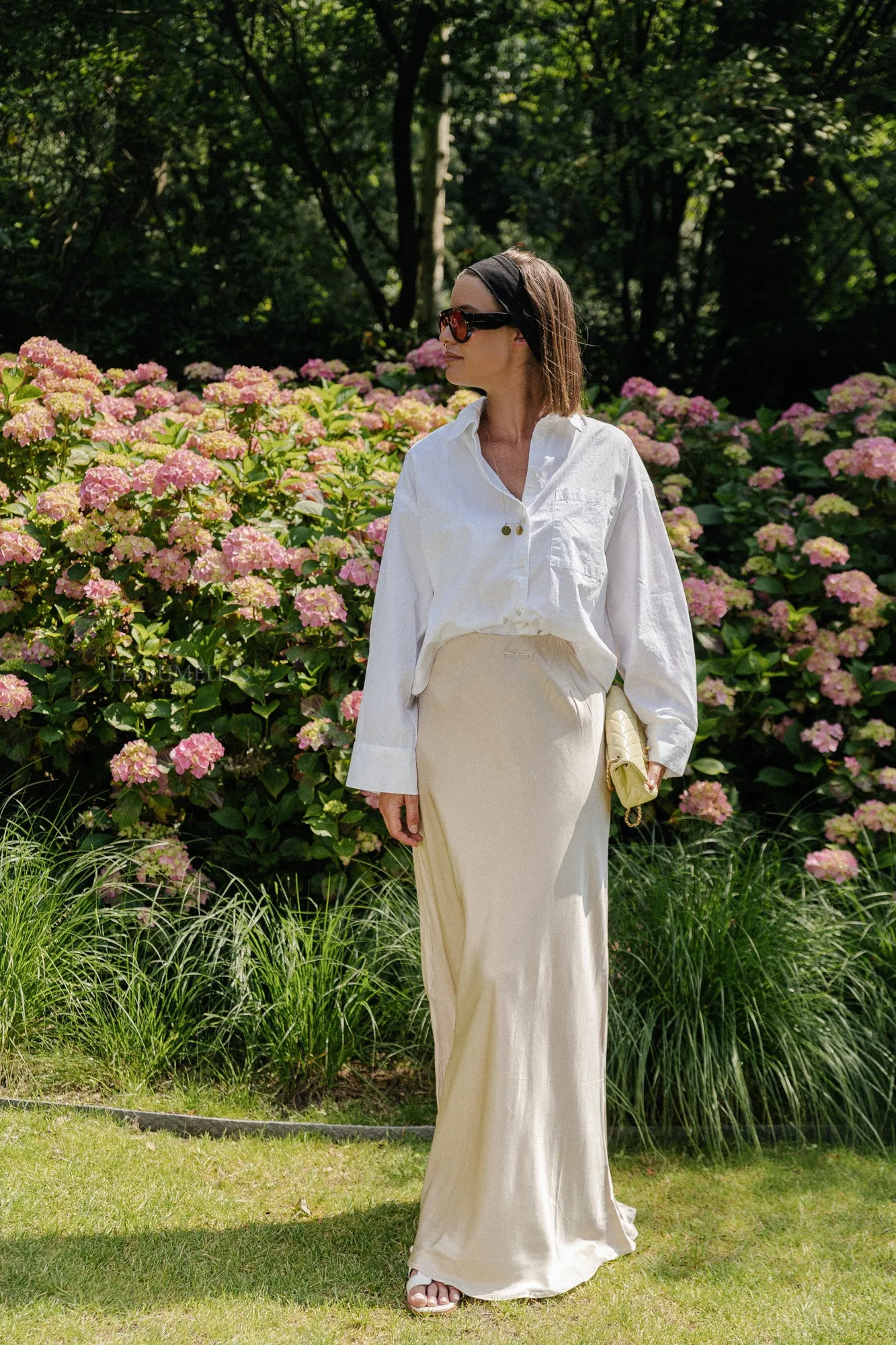 SLFAstha ls cropped boxy shirt bright white