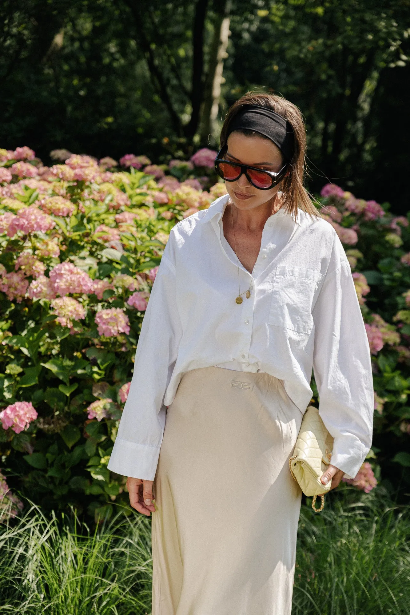 SLFAstha ls cropped boxy shirt bright white