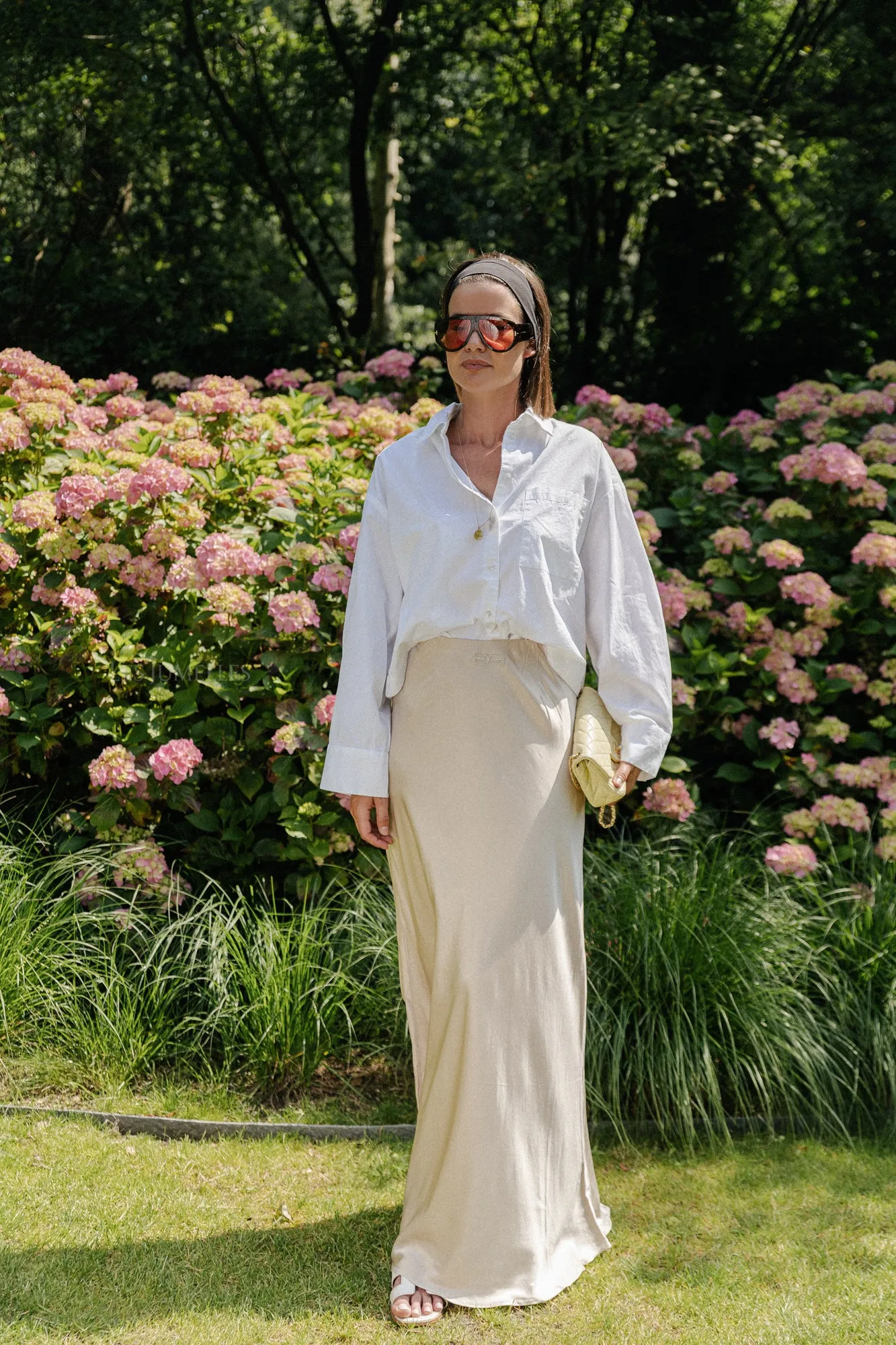 SLFAstha ls cropped boxy shirt bright white