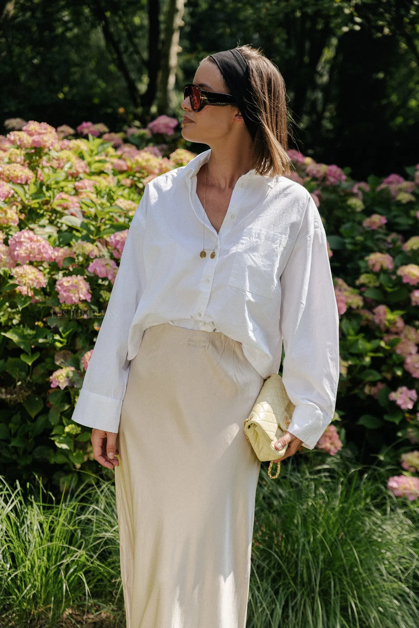 SLFAstha ls cropped boxy shirt bright white