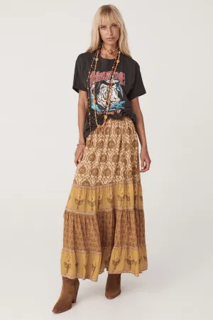 Spell Chateau Maxi Skirt - Champagne