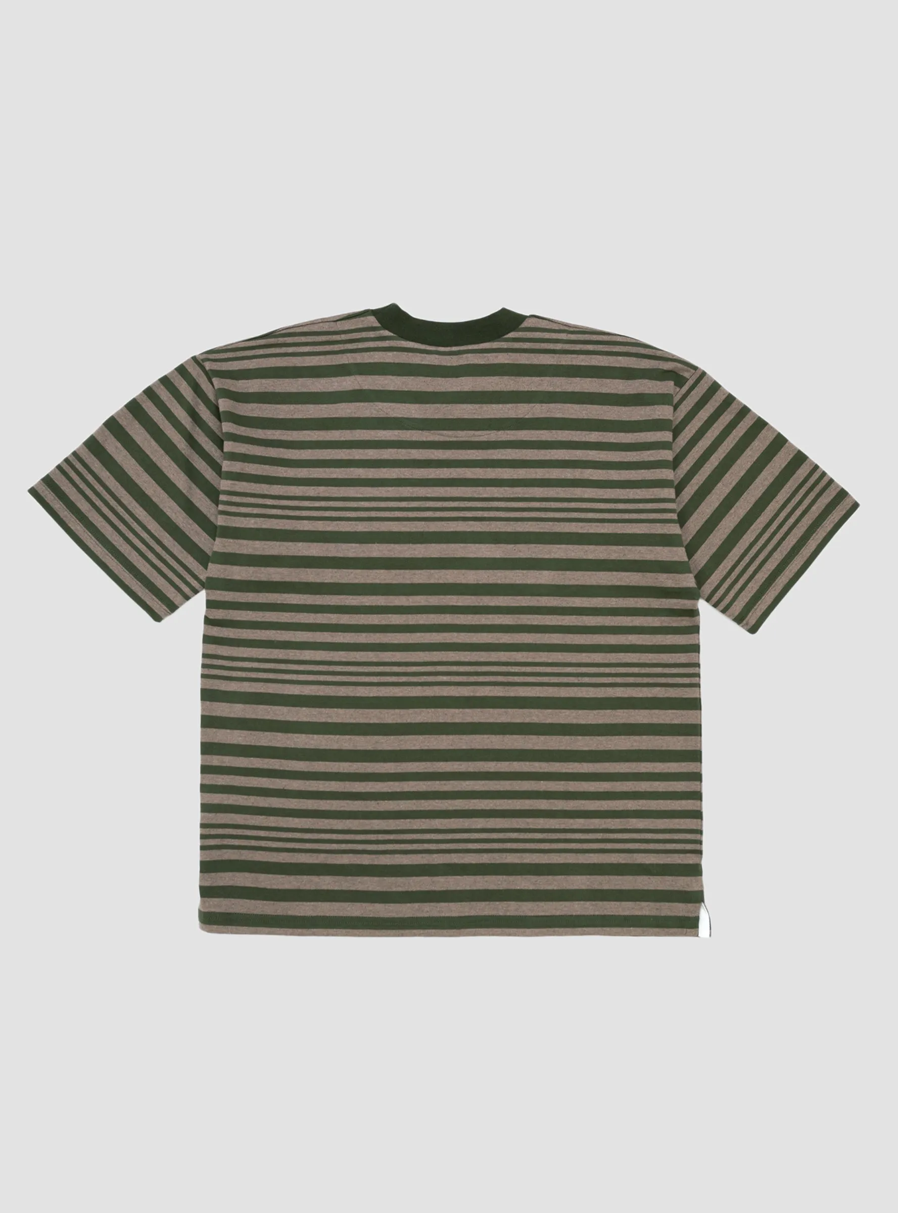 Stripe T-Shirt Brown & Olive Green