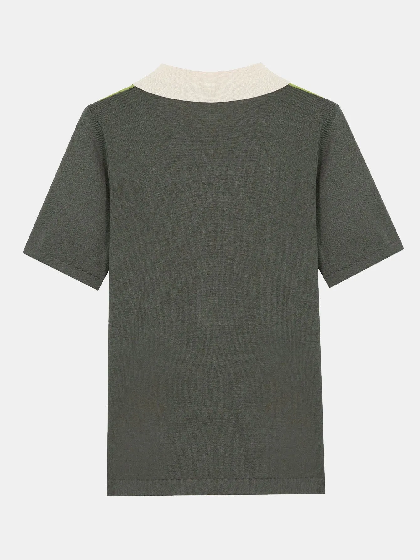 Striped Short Sleeve Color Block Sweater Polo