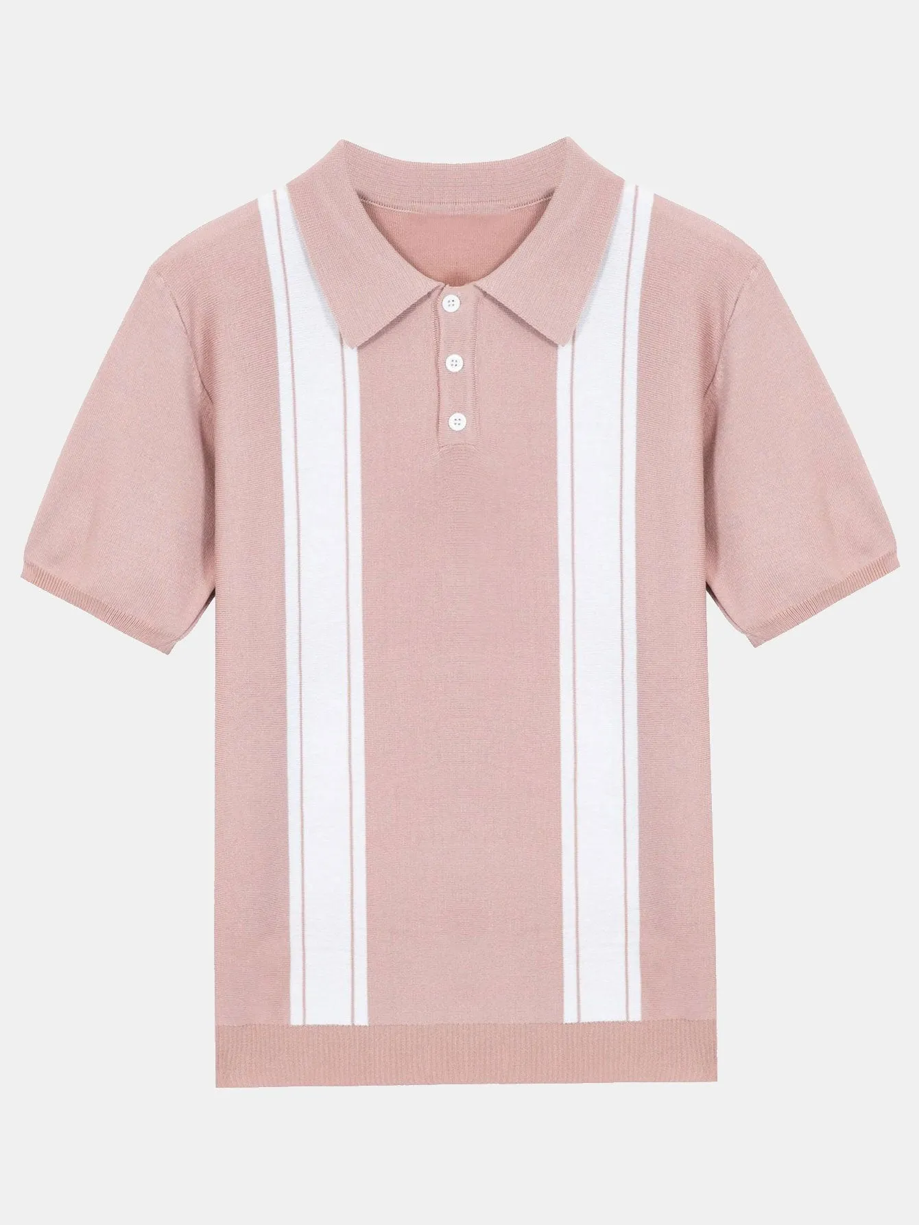 Striped Short Sleeve Sweater Polo