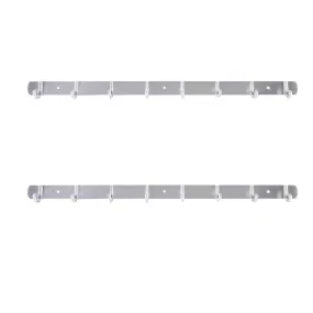 US 2-4 Pc 8-Hooks Towel Rack Hanger Holder Coat Robe Hat Clothes Rack Waterproof