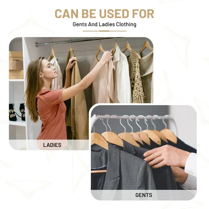 Wooden Hangers 30 Pack - Coat & Suit Hangers with 360Â° Swivel Hook & Non-Slip Notches