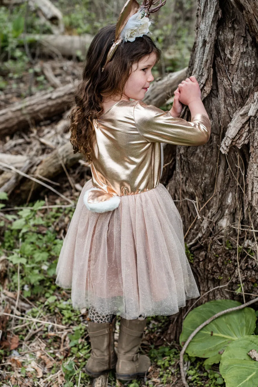 Woodland Deer Dress & Headband