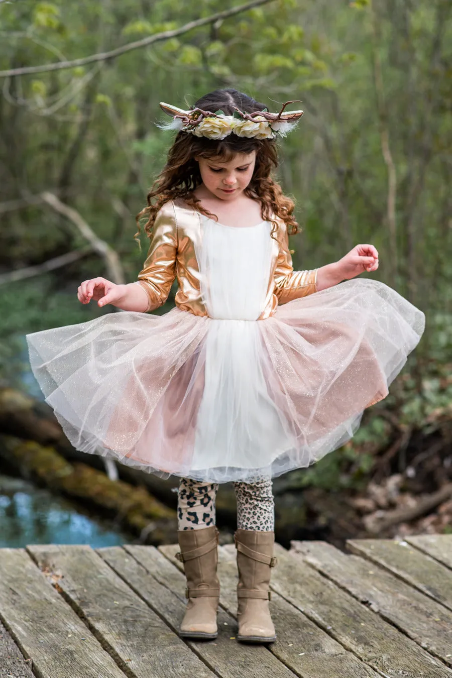 Woodland Deer Dress & Headband