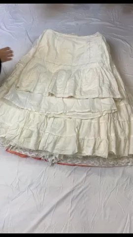 Y2K Everyday Essential: White Cotton Skirt (GRV-10-036)